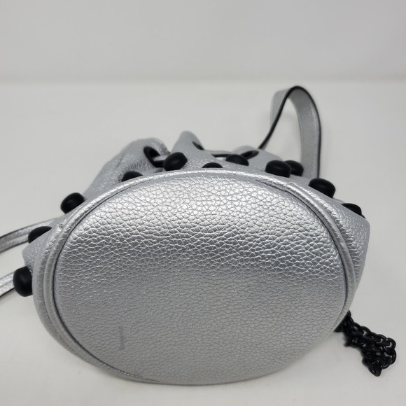 Steve Madden Metallic Studded Bada Hand Drawstring Pouch Small Bag - Picture 6 of 9